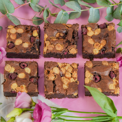 White Chocolate and Raspberry Brownie