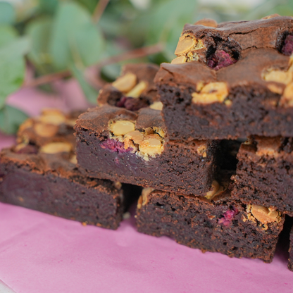 White Chocolate and Raspberry Brownie